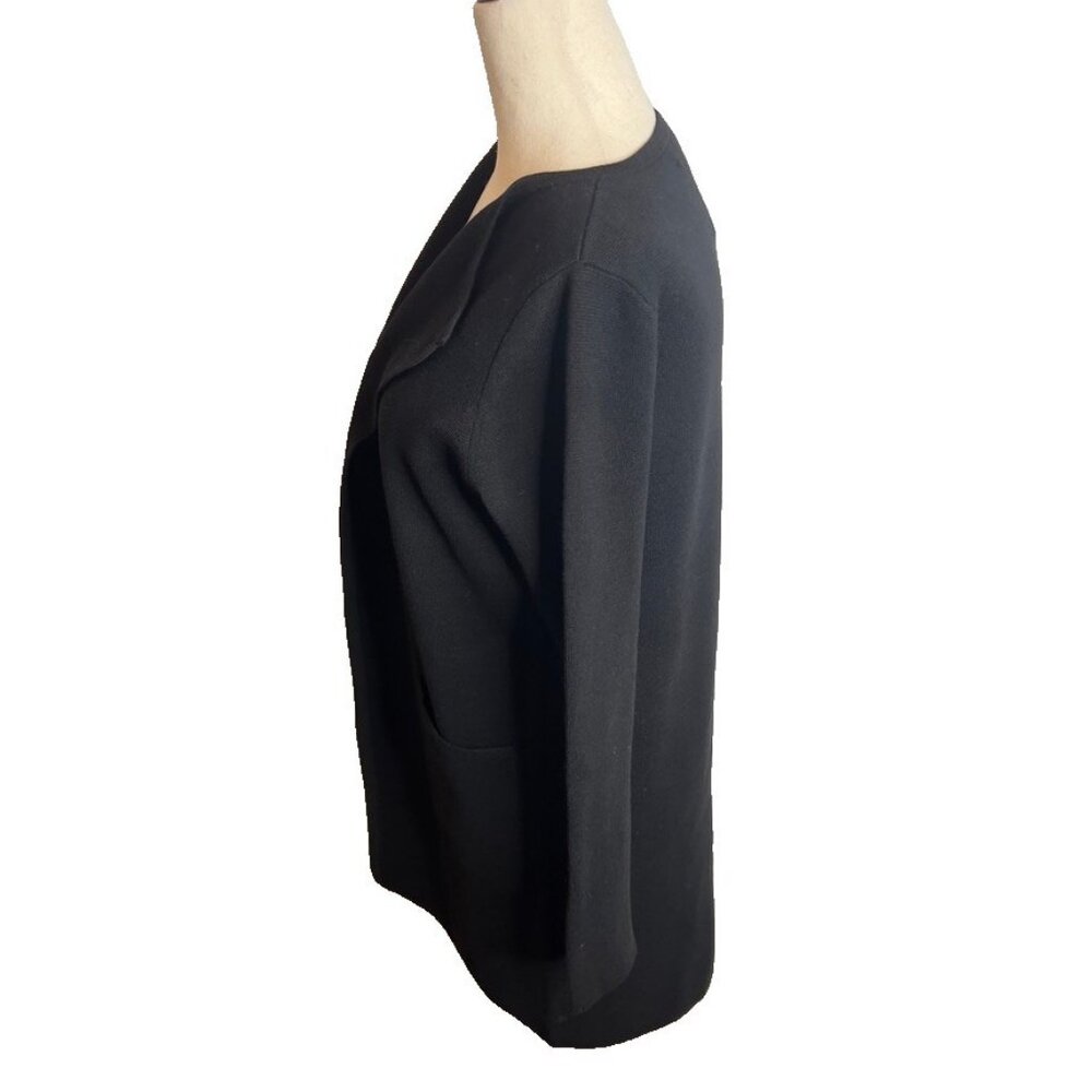 J.Crew $158 Juliette collarless sweater-blazer Black Size XXS J6339 - Picture 7 of 9